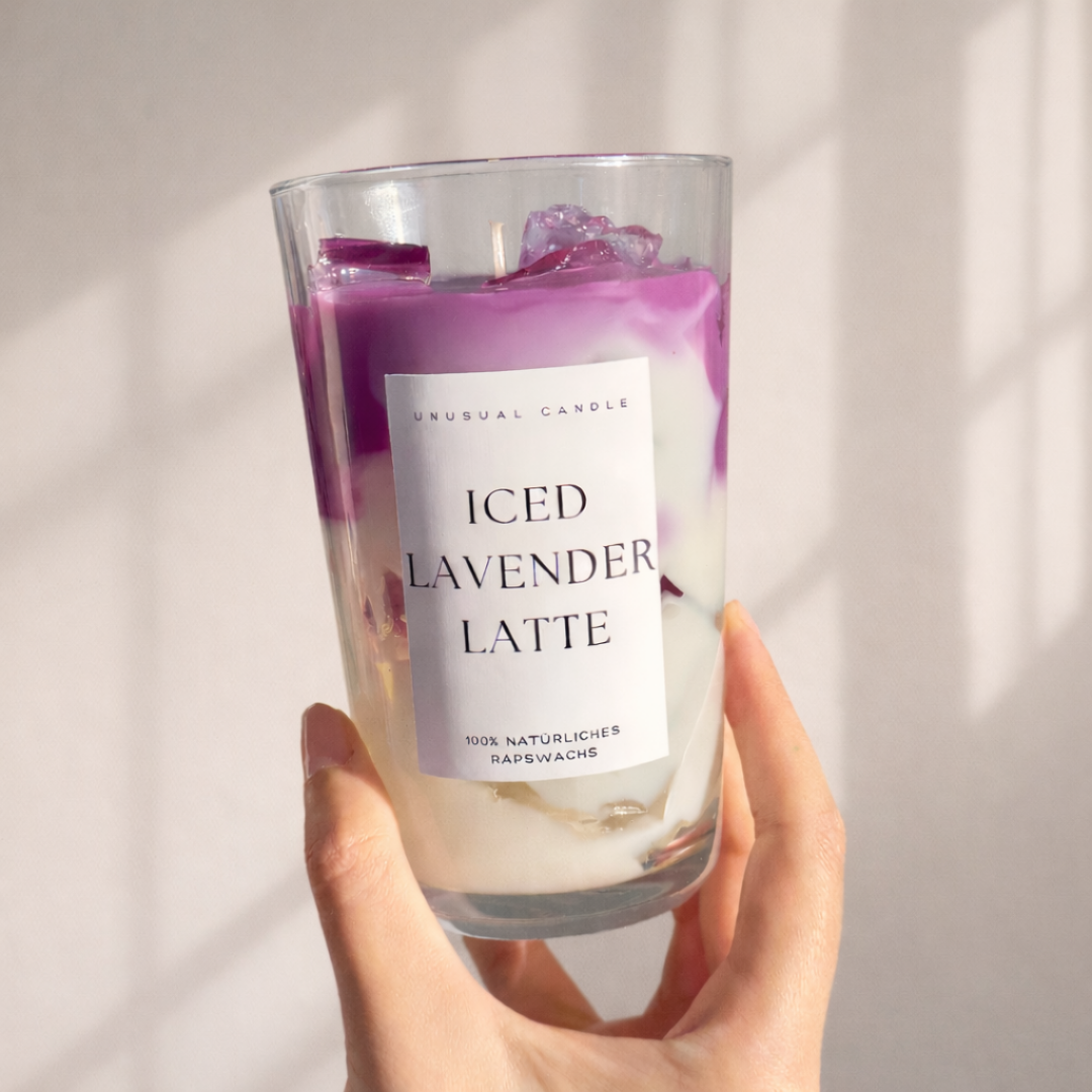 Iced Lavendel Latte Kerze
