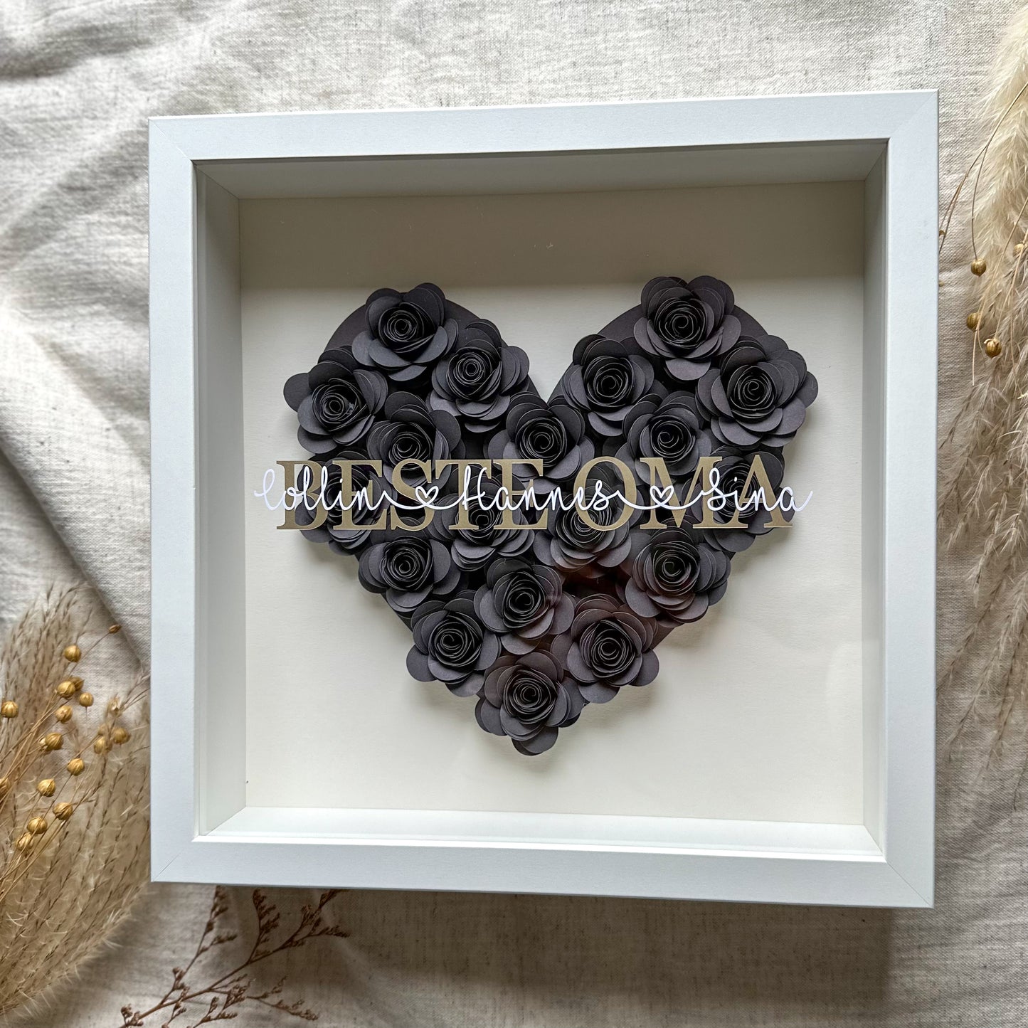 'Beste Oma' Rosenrahmen