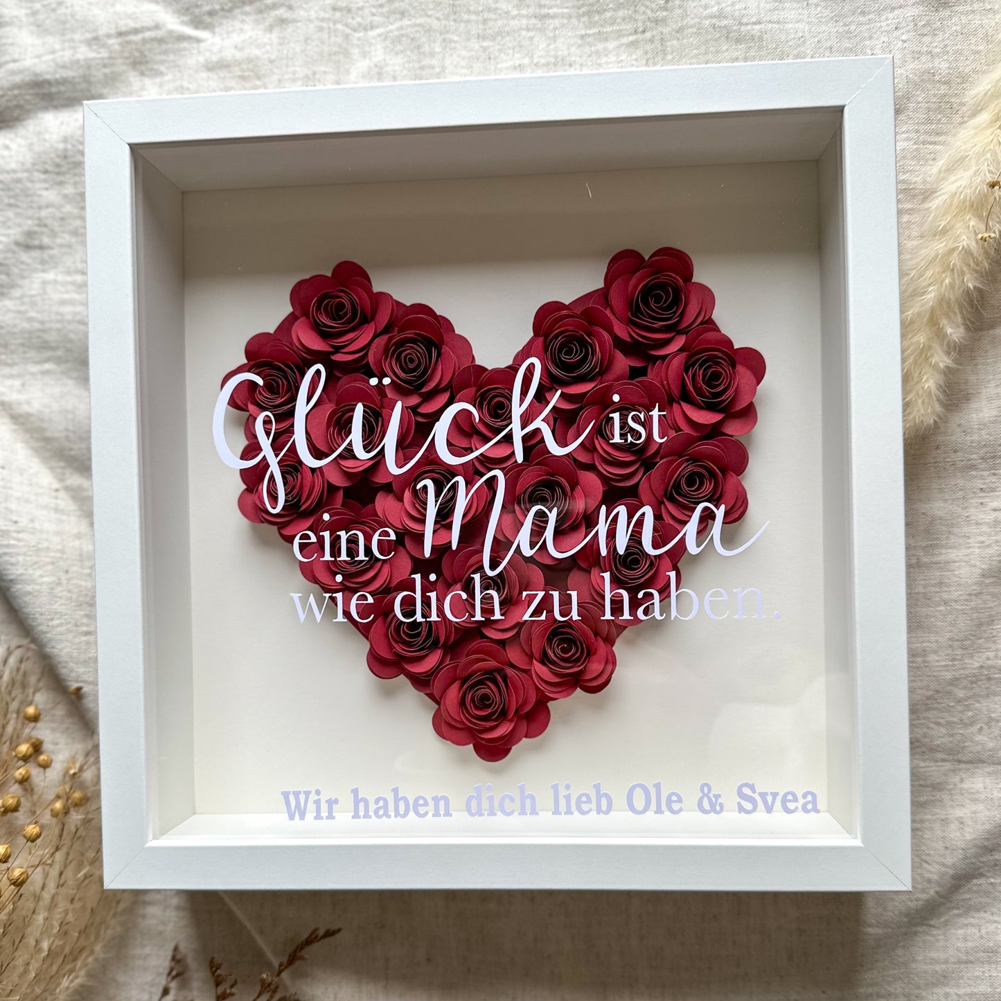 'Glück ist eine Mama wie dich zu haben' Rosenrahmen
