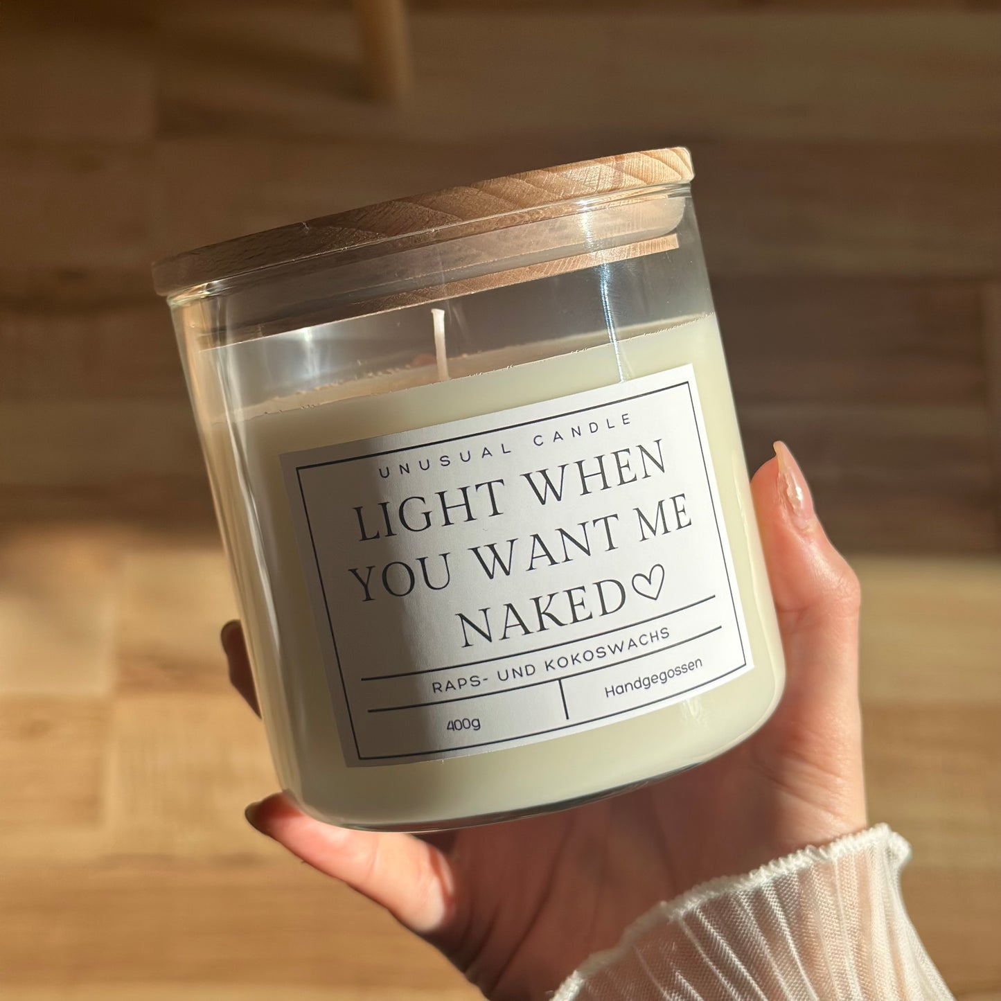 Kerze 'Light when you want me naked'
