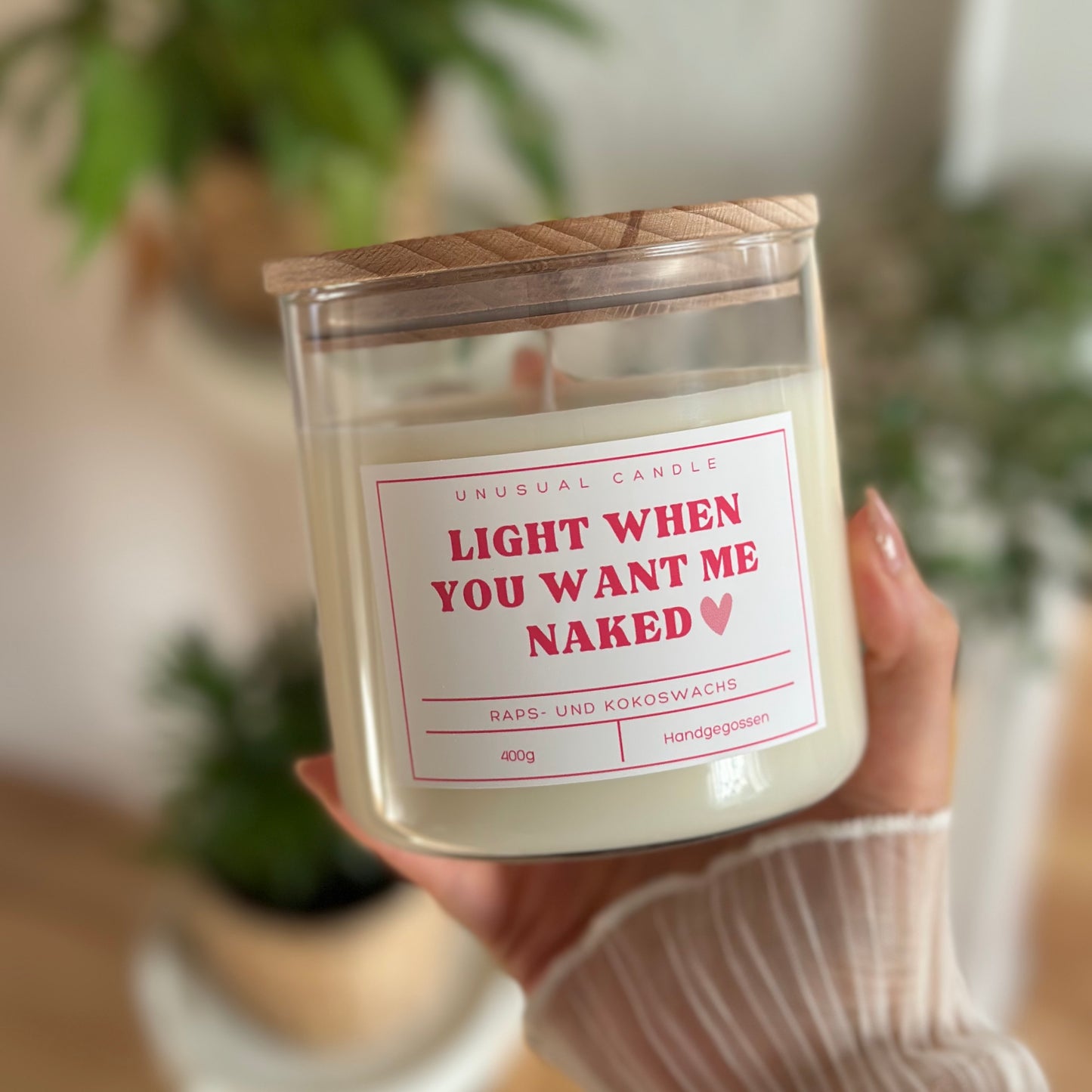 Kerze 'Light when you want me naked'