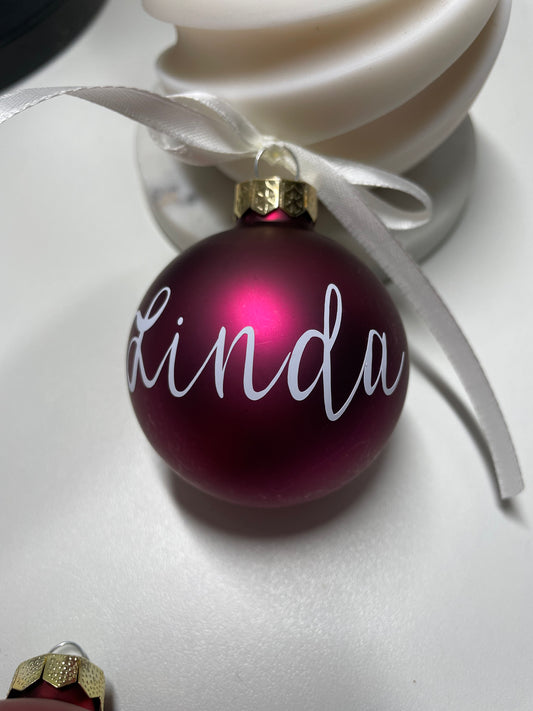 Weihnachtskugel personalisiert