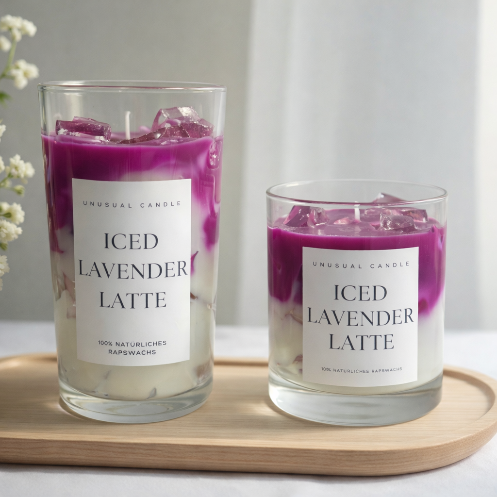 Iced Lavendel Latte Kerze