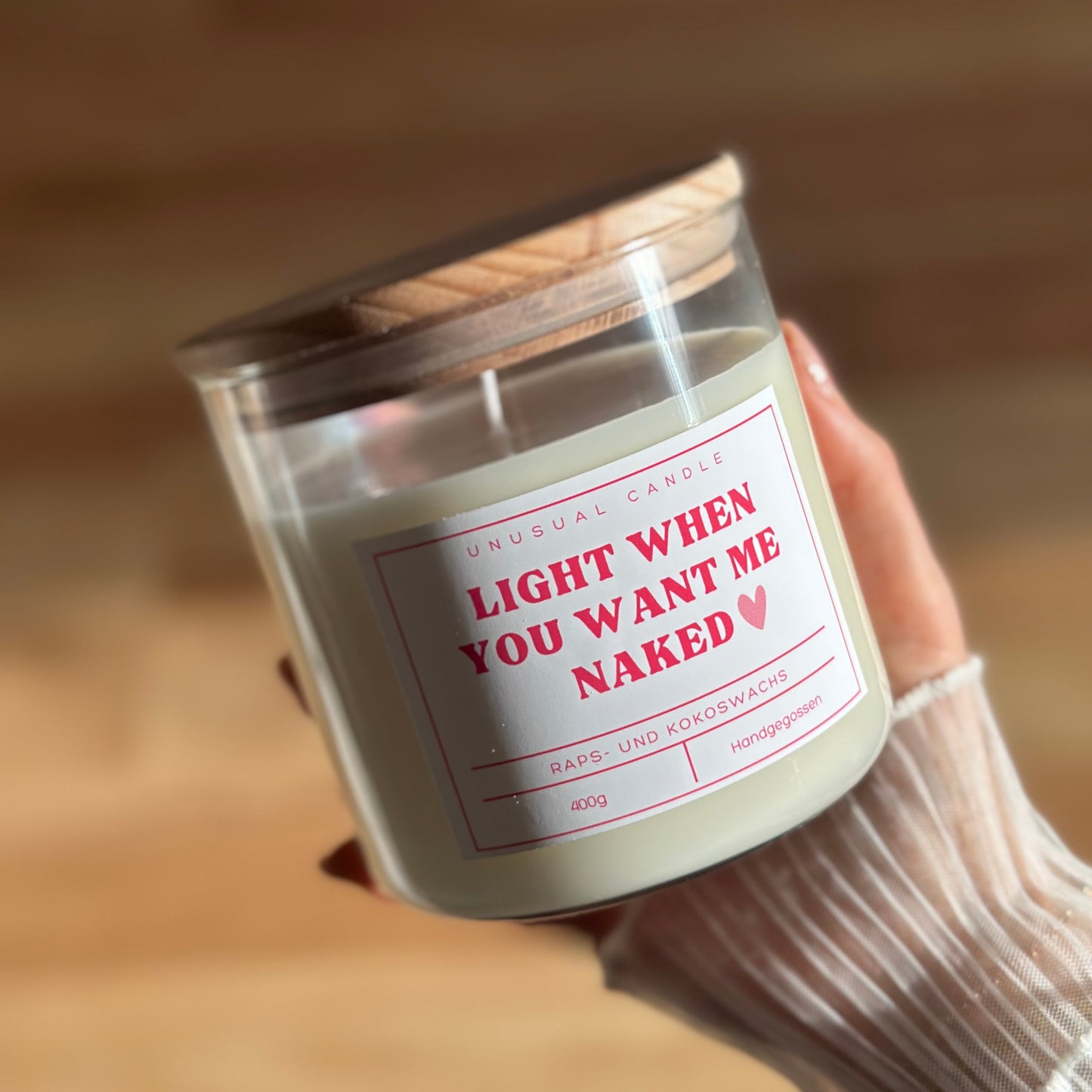 Kerze 'Light when you want me naked'