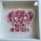 Elefant Rosenrahmen